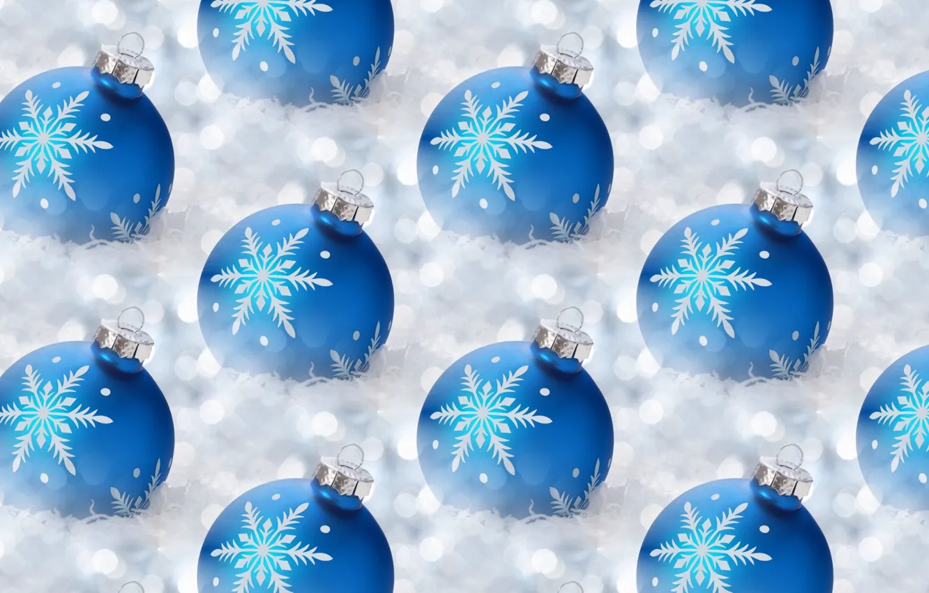 Photo wallpaper balls, snowflakes, background, holiday, texture, New year, tinsel, Christmas balls