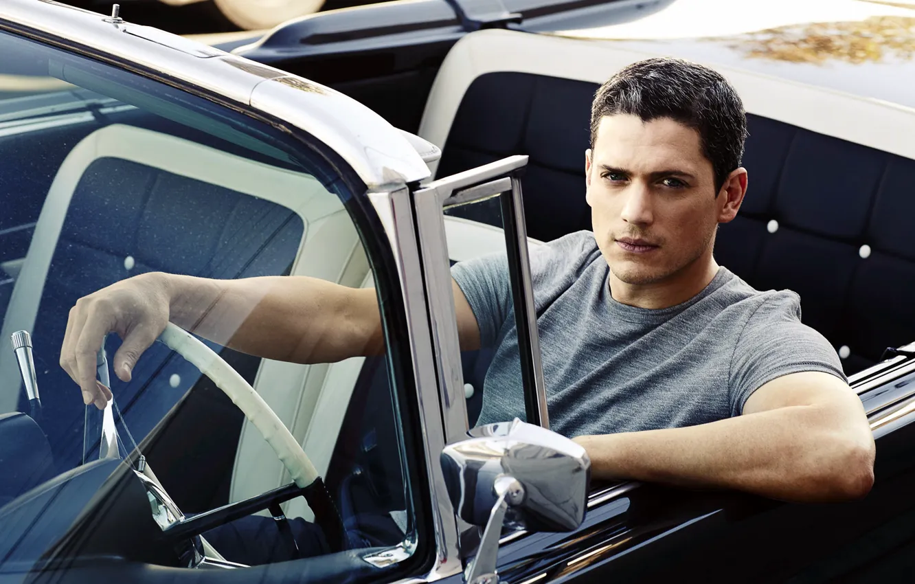 Photo wallpaper machine, t-shirt, actor, male, Wentworth Miller, Wentworth Miller