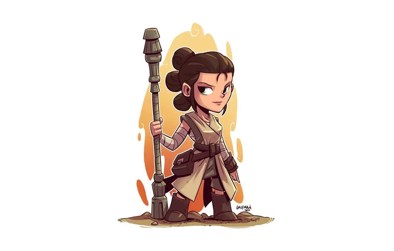 Photo wallpaper Star Wars, Rey, Derek Laufman