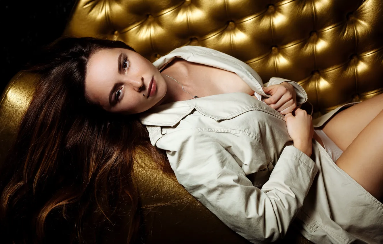 Photo wallpaper look, girl, pose, cloak, Alexander Googe