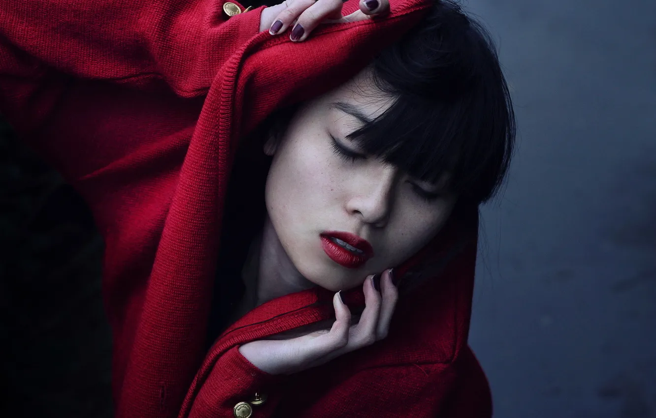 Photo wallpaper girl, background, portrait