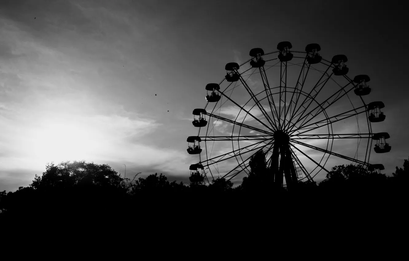 Photo wallpaper Ferris wheel, Kerch