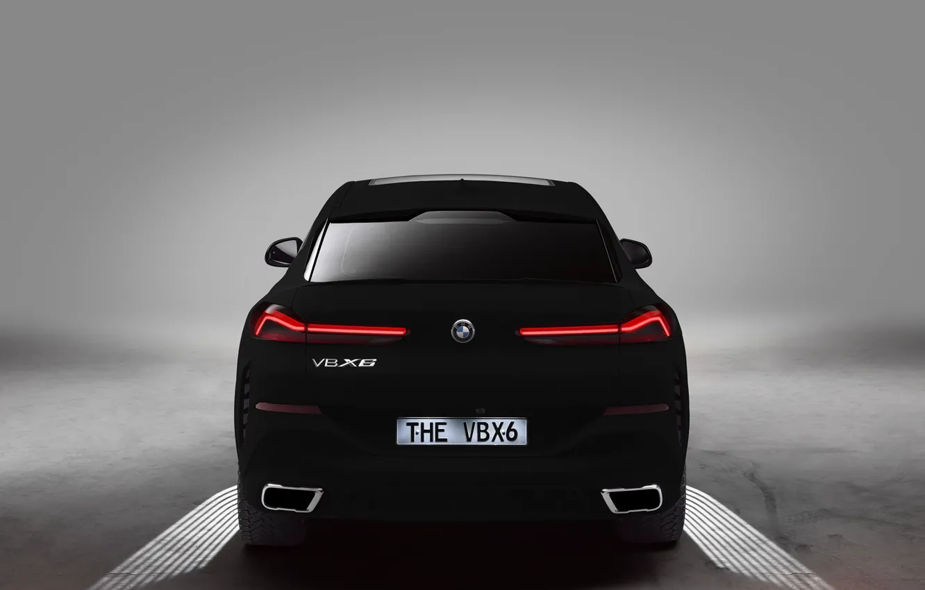 Photo wallpaper BMW, bmw x6, SUV, 2019, Vantablack, BMW X6 Vantablack, BMW X6 Vantablack SUV