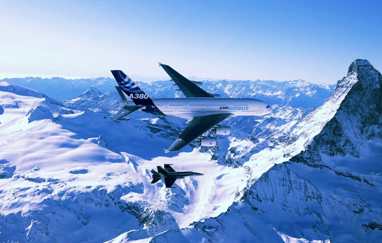 Photo wallpaper aviation, the plane, A380