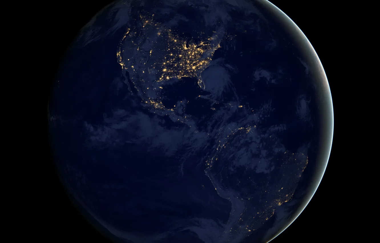 Photo wallpaper lights, darkness, diamonds, America