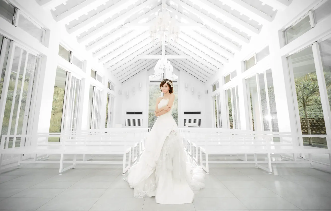 Photo wallpaper face, style, dress, Asian