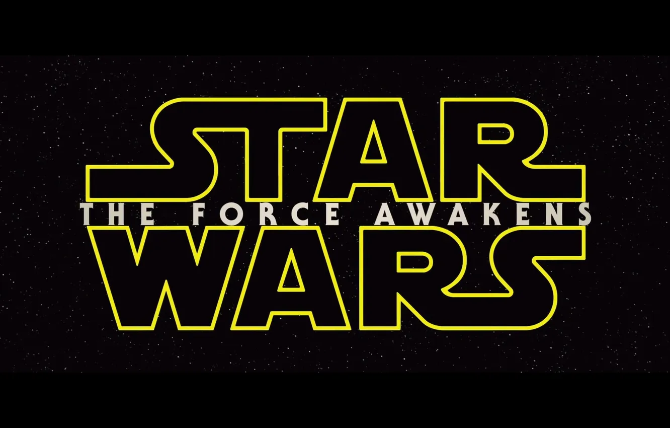 Photo wallpaper logo, yellow, The Force Awakens, Star Wars 7