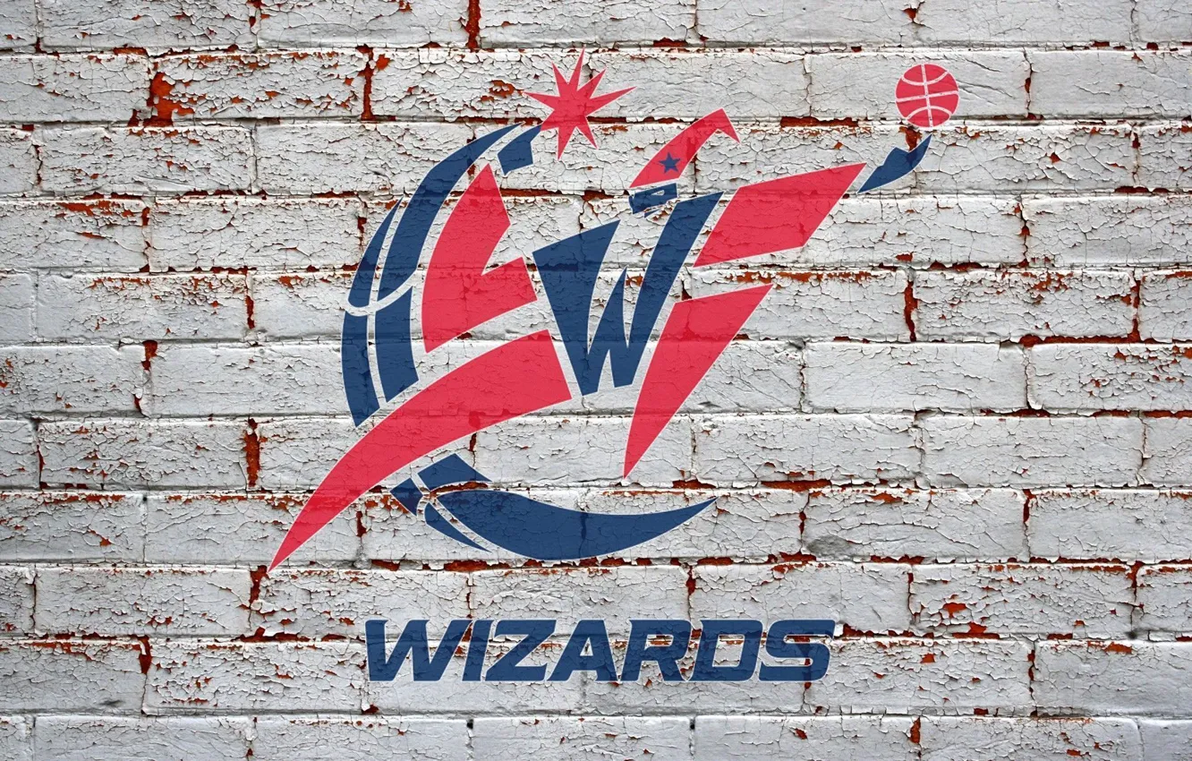 Photo wallpaper wall, logo, NBA, Washington Wizards, Basketbol