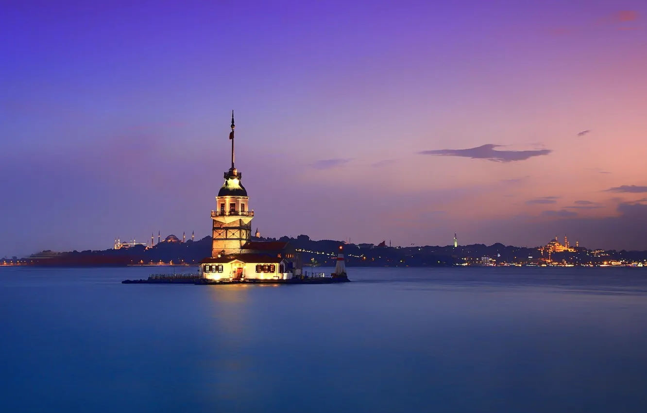 Photo wallpaper Istanbul, Turkey, Maiden Tower