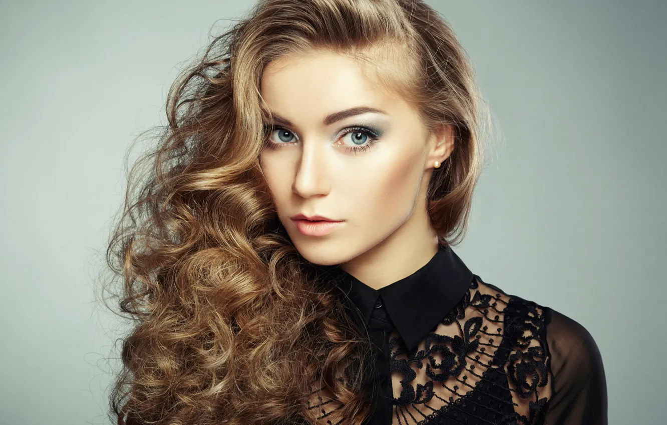 Photo wallpaper look, background, portrait, makeup