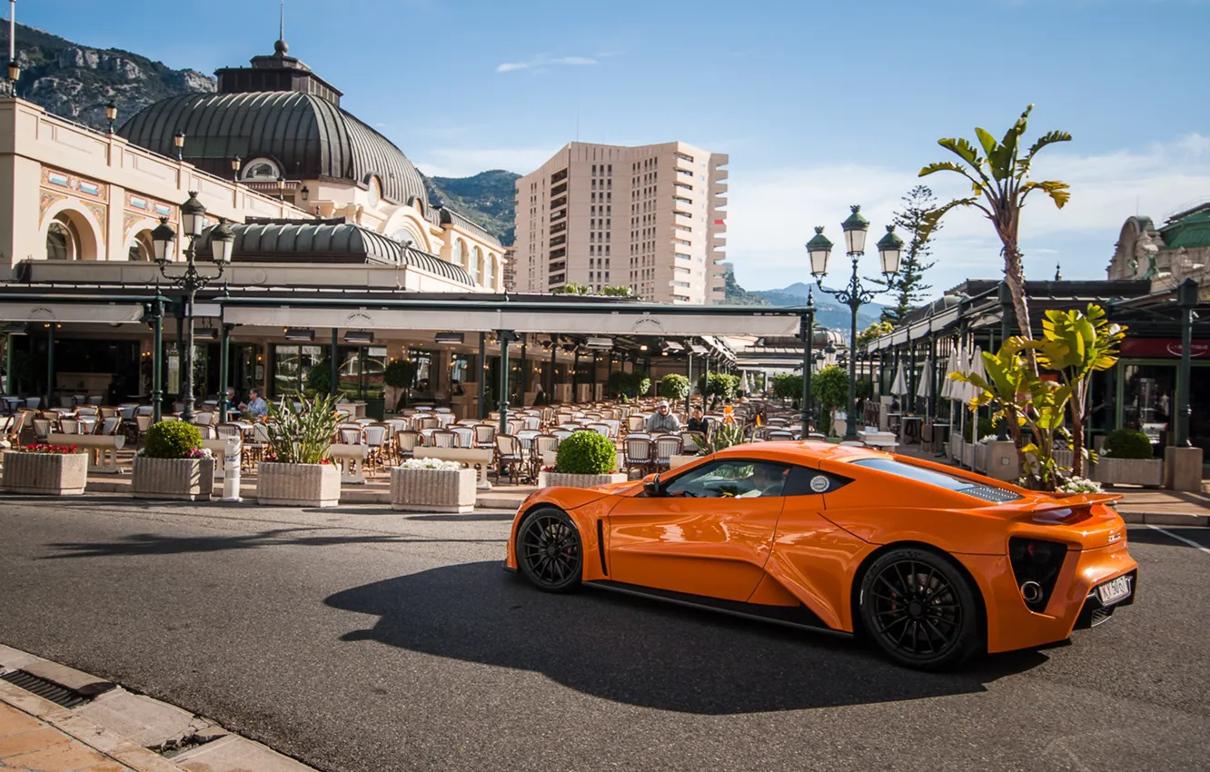 Photo wallpaper orange, ST1, Zenvo, Monaco, orange, hypercar, Monte Carlo, hypercar