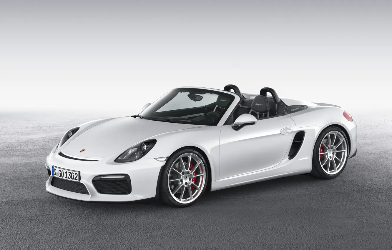 Photo wallpaper Porsche, convertible, Porsche, Boxster, Spyder, 2015, 981, bokster