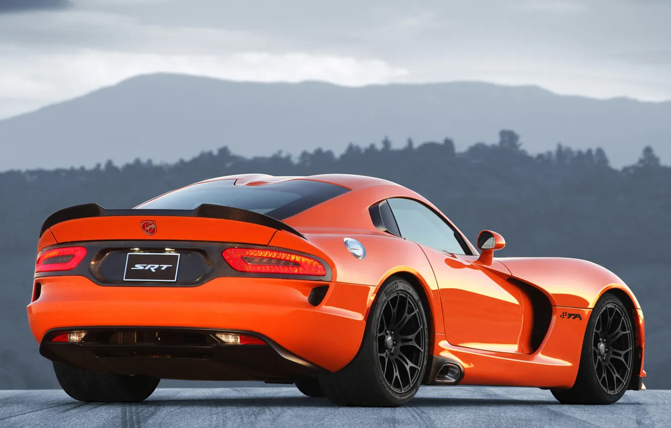 Photo wallpaper machine, Dodge, supercar, Viper, back, SRT