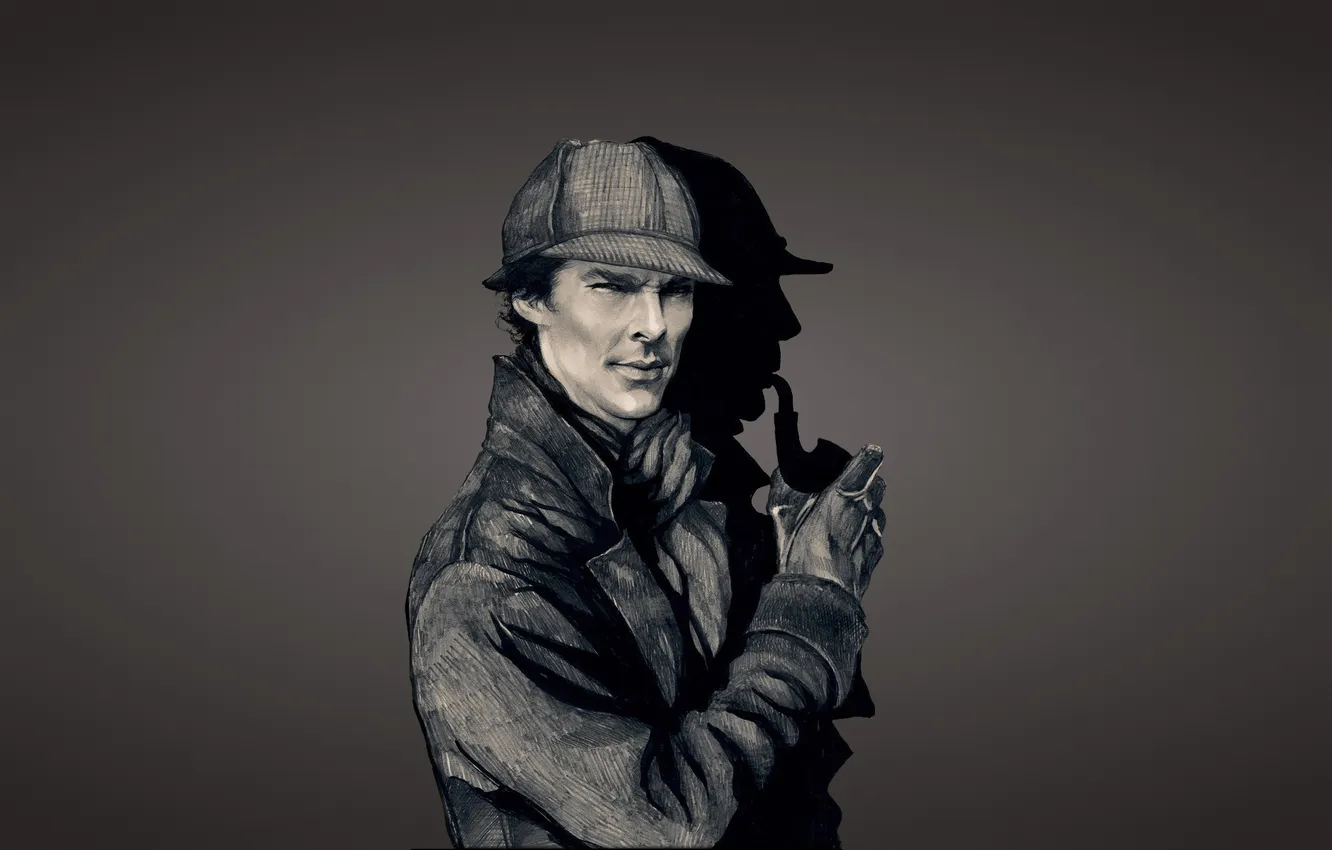 Photo wallpaper the dark background, tube, Sherlock Holmes, Benedict Cumberbatch, Benedict Cumberbatch, Sherlock Holmes