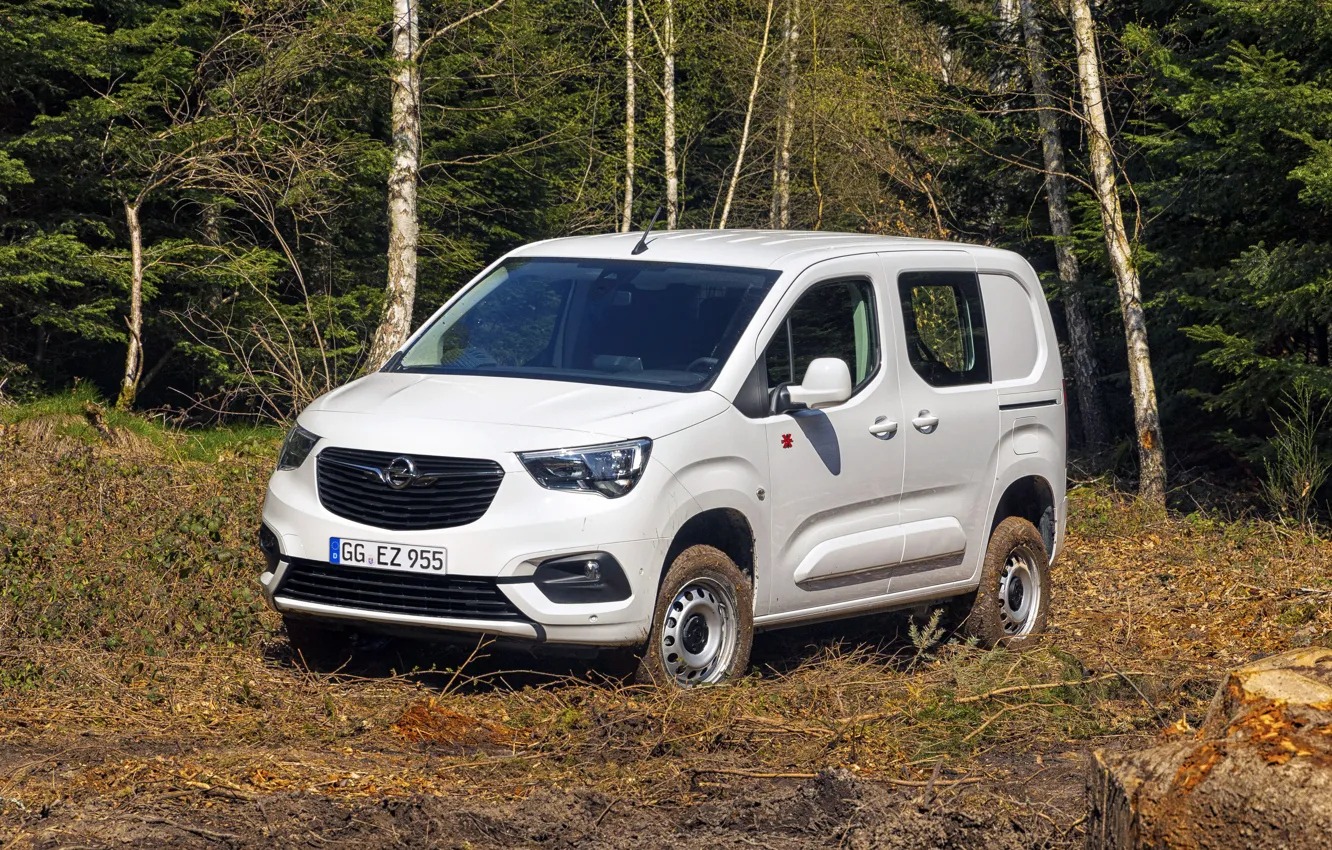 Photo wallpaper photo, White, Opel, Car, Combo, Van, 2019, Cargo 4×4