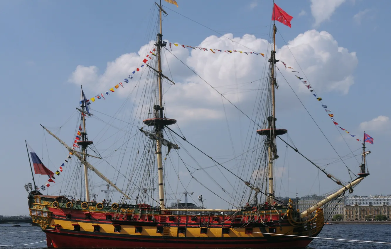 Photo wallpaper Poltava, sailing ship, Replica