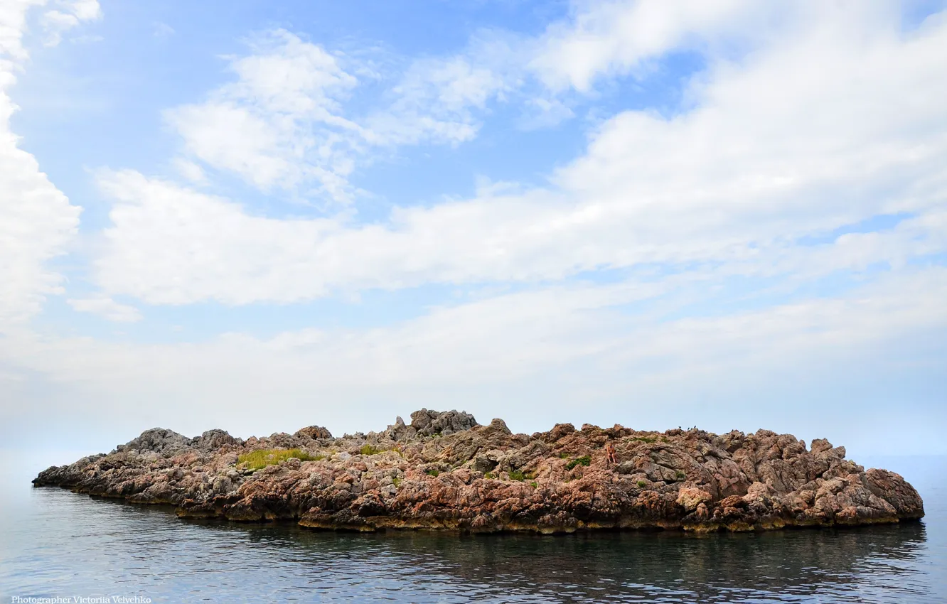 Photo wallpaper summer, the sky, the sun, nature, stones, people, island, sky