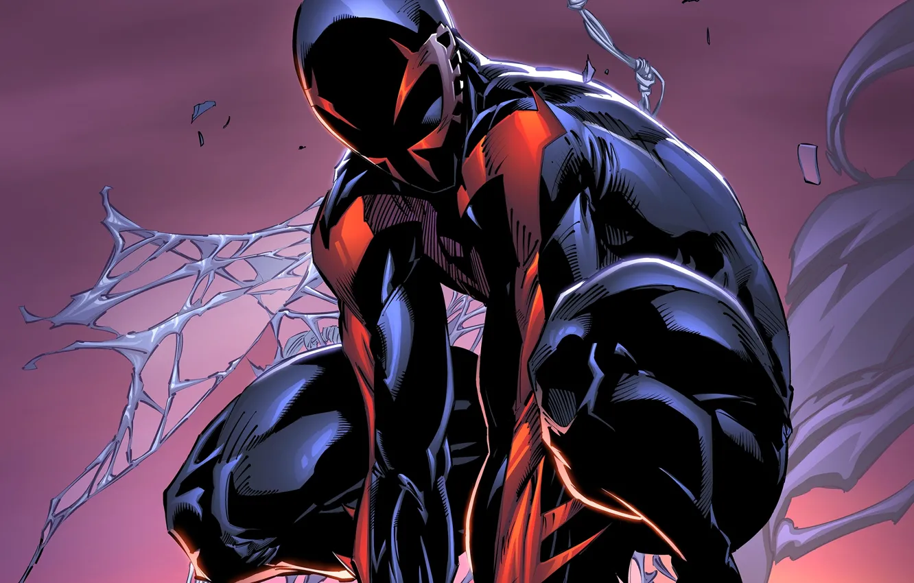 Photo wallpaper fiction, hero, costume, Marvel Comics, Miguel O'Hara, spider-man 2099