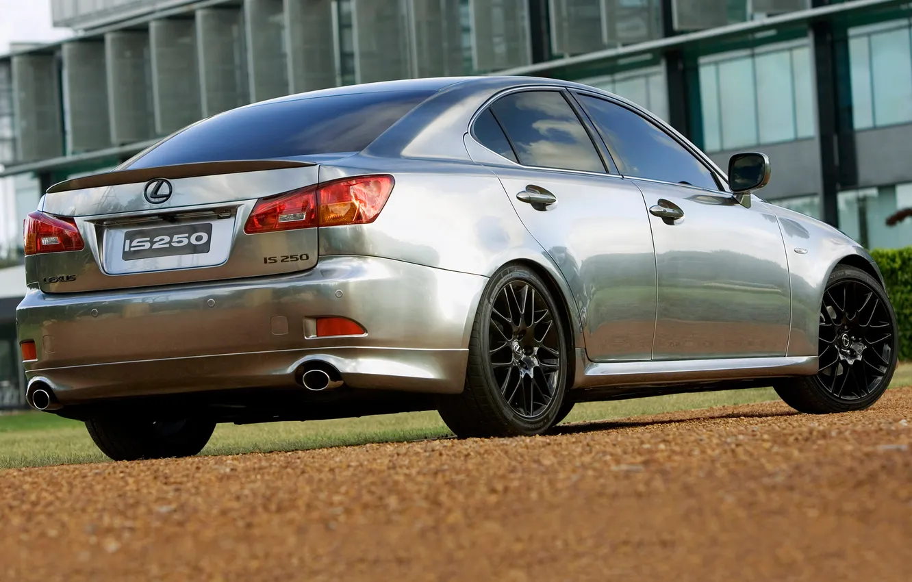 Photo wallpaper view, Lexus, Lexus, exhaust, back, chrome, Lexus IS 250