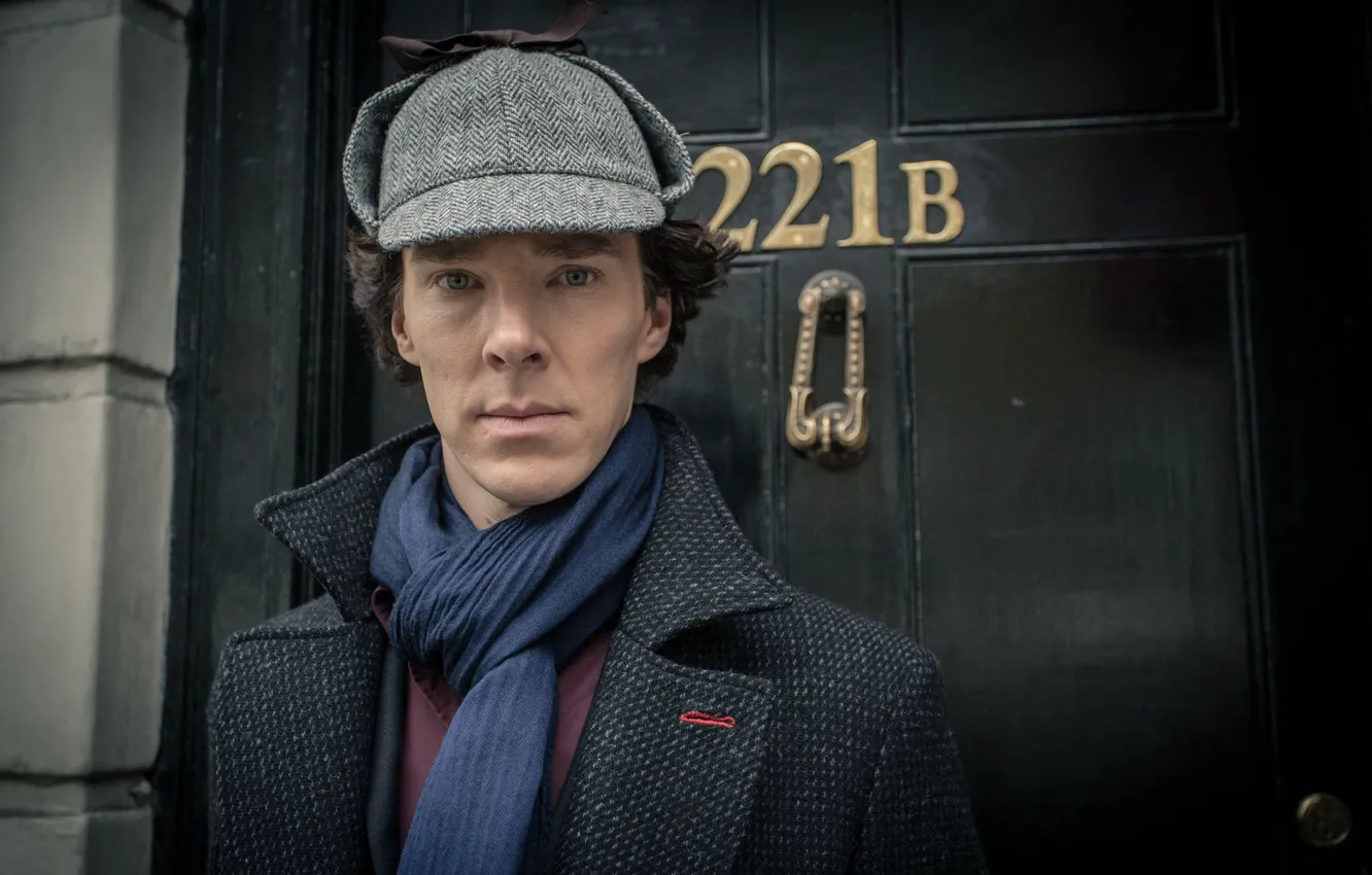 Photo wallpaper hat, room, the door, Sherlock Holmes, Benedict Cumberbatch, Sherlock, Sherlock BBC, Sherlock Holmes