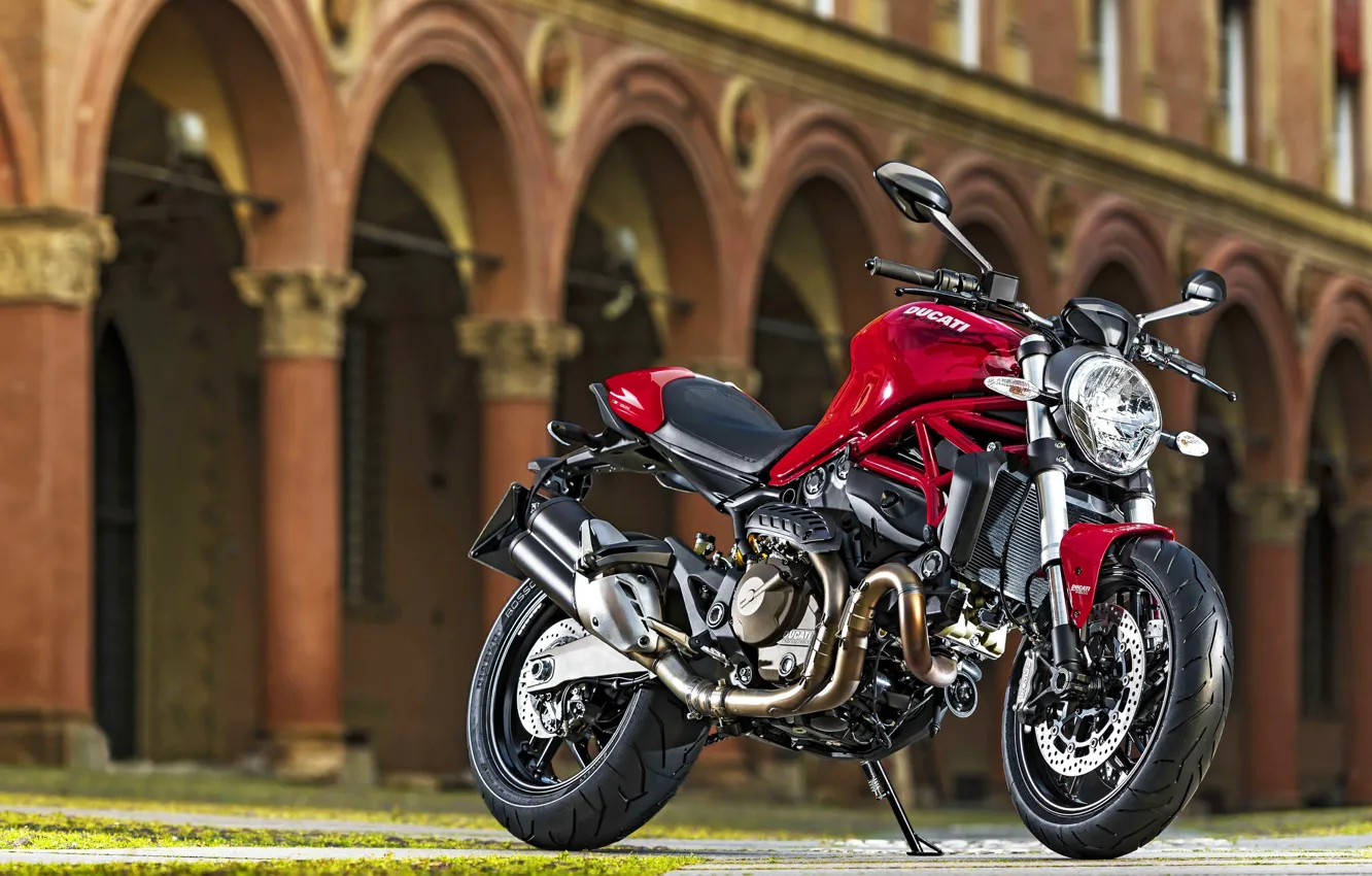 Photo wallpaper Red, Ducati, Monster, 2015, 821