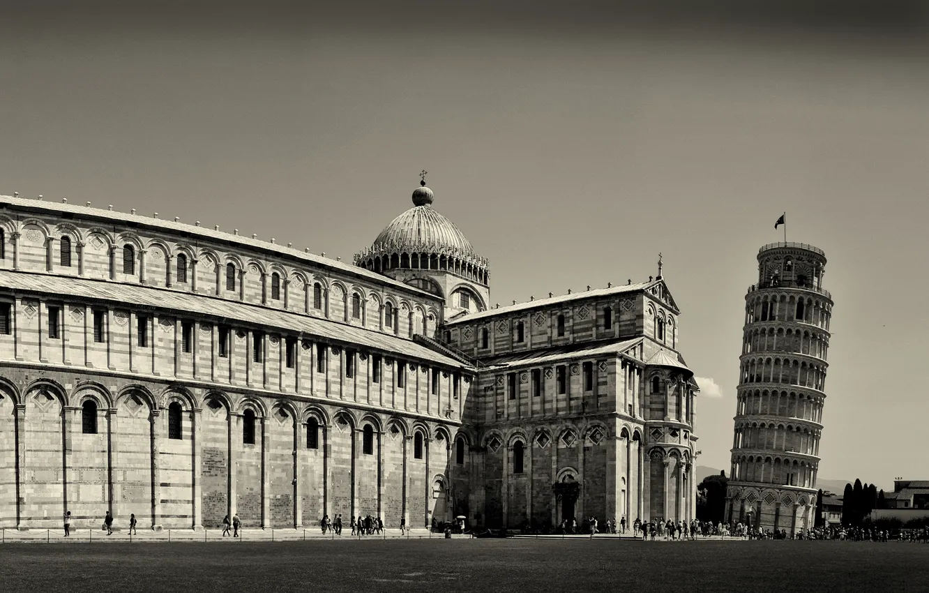Photo wallpaper Italy, Pisa, the leaning tower of Pisa