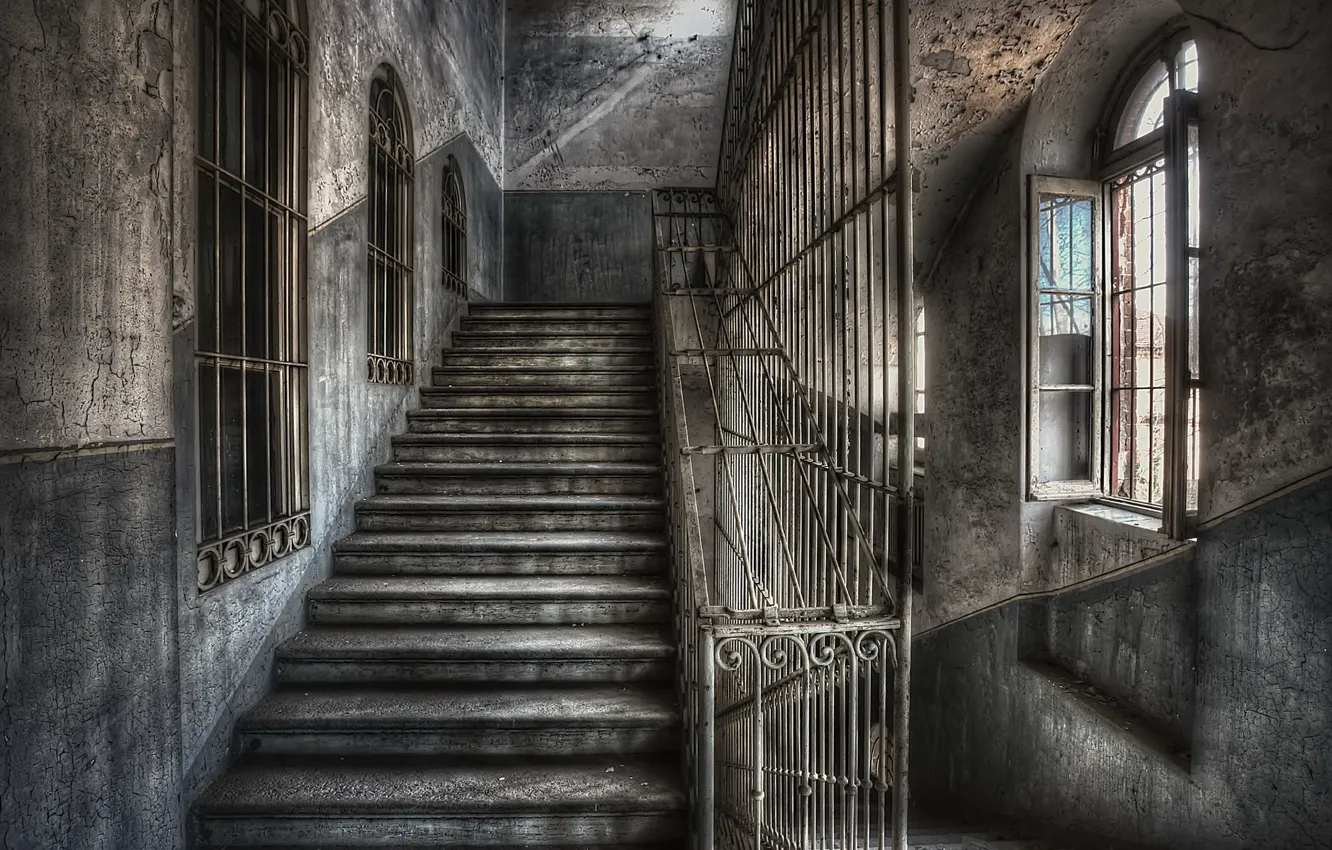 Photo wallpaper background, wall, ladder