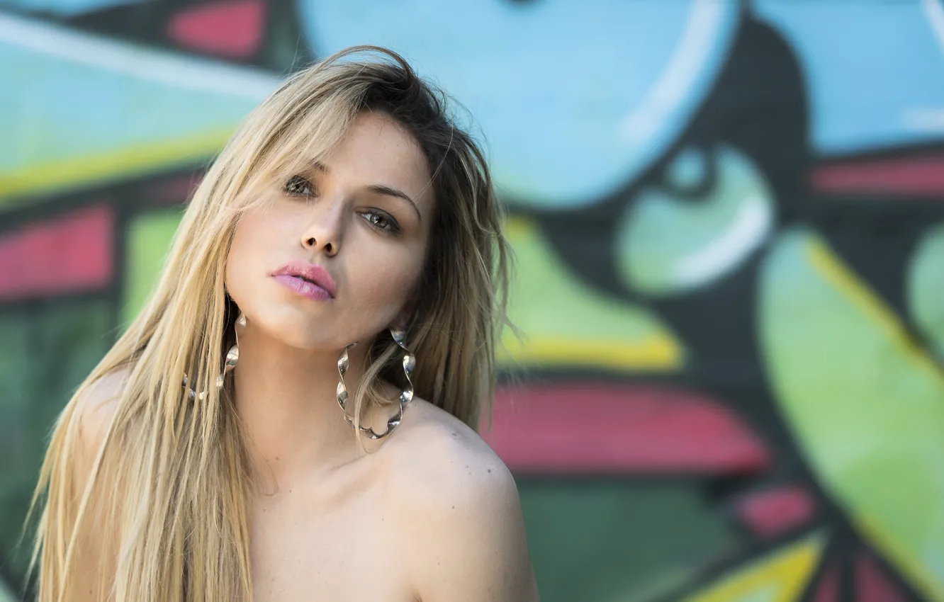 Photo wallpaper look, face, lips, beauty, Martina