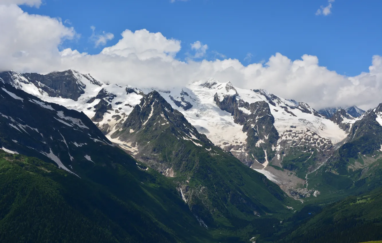 Photo wallpaper landscape, mountains, nature