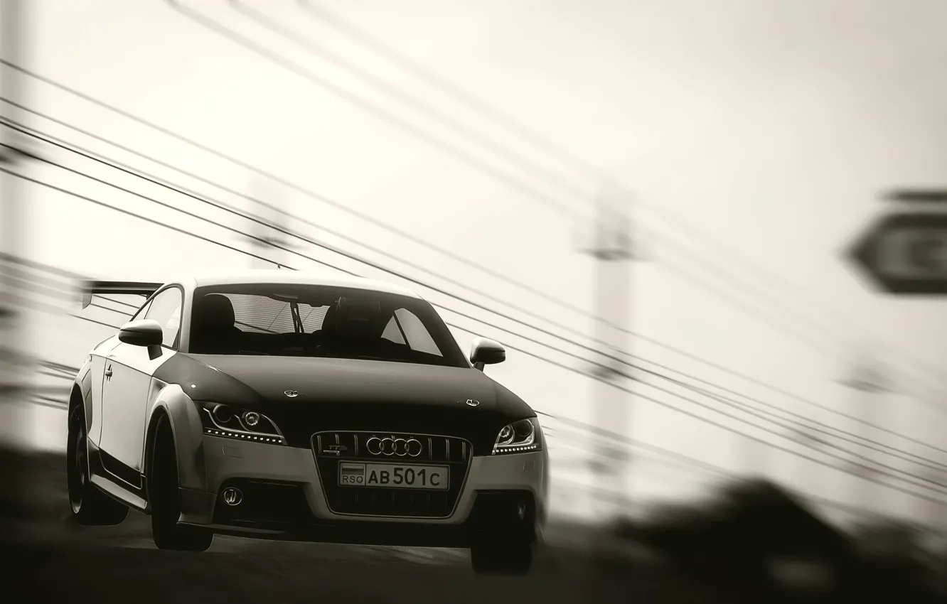 Photo wallpaper speed, track, Audi tt