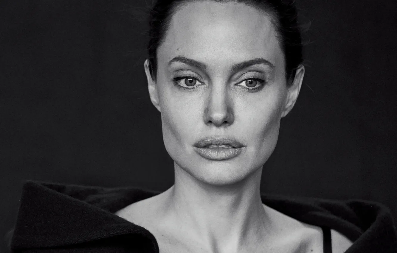 Photo wallpaper close-up, background, model, portrait, actress, Angelina Jolie, Angelina Jolie, photographer
