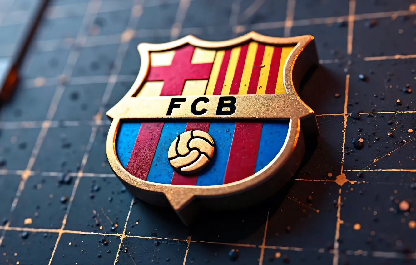 Photo wallpaper logo, symbol, football, soccer, Barcelona, FCB, FC Barcelona, Barca