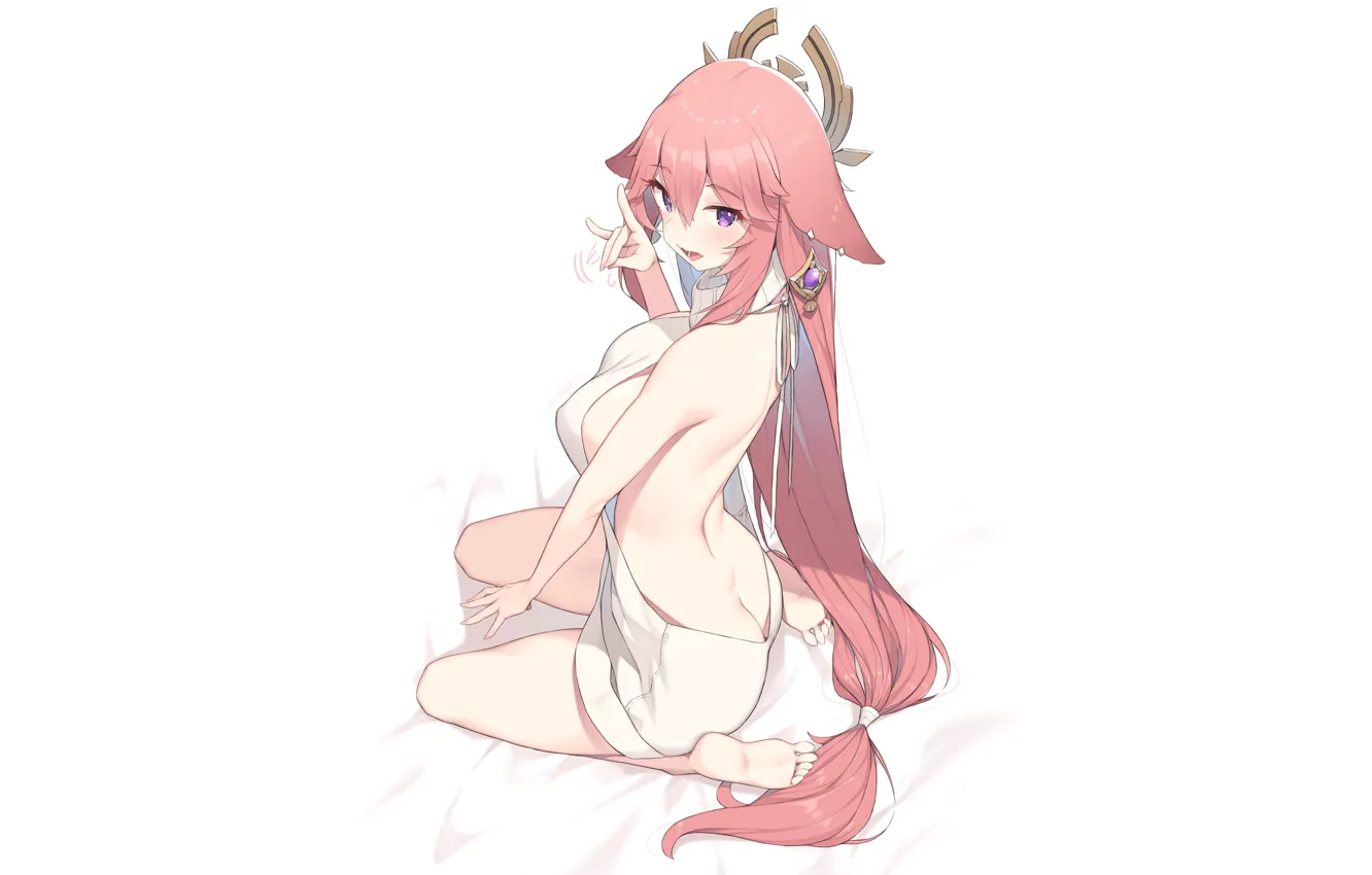 Photo wallpaper girl, hot, sexy, dress, pink, anime, pretty, babe