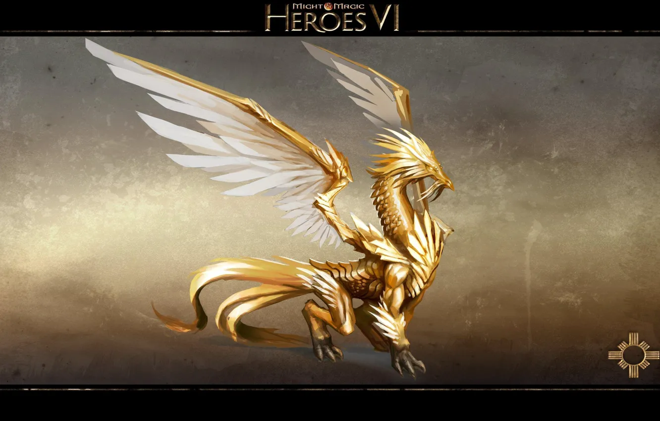 Photo wallpaper light, dragon, Heroes of might and Magic 6, Might &amp; Magic Heroes VI, Elrat, Elrath