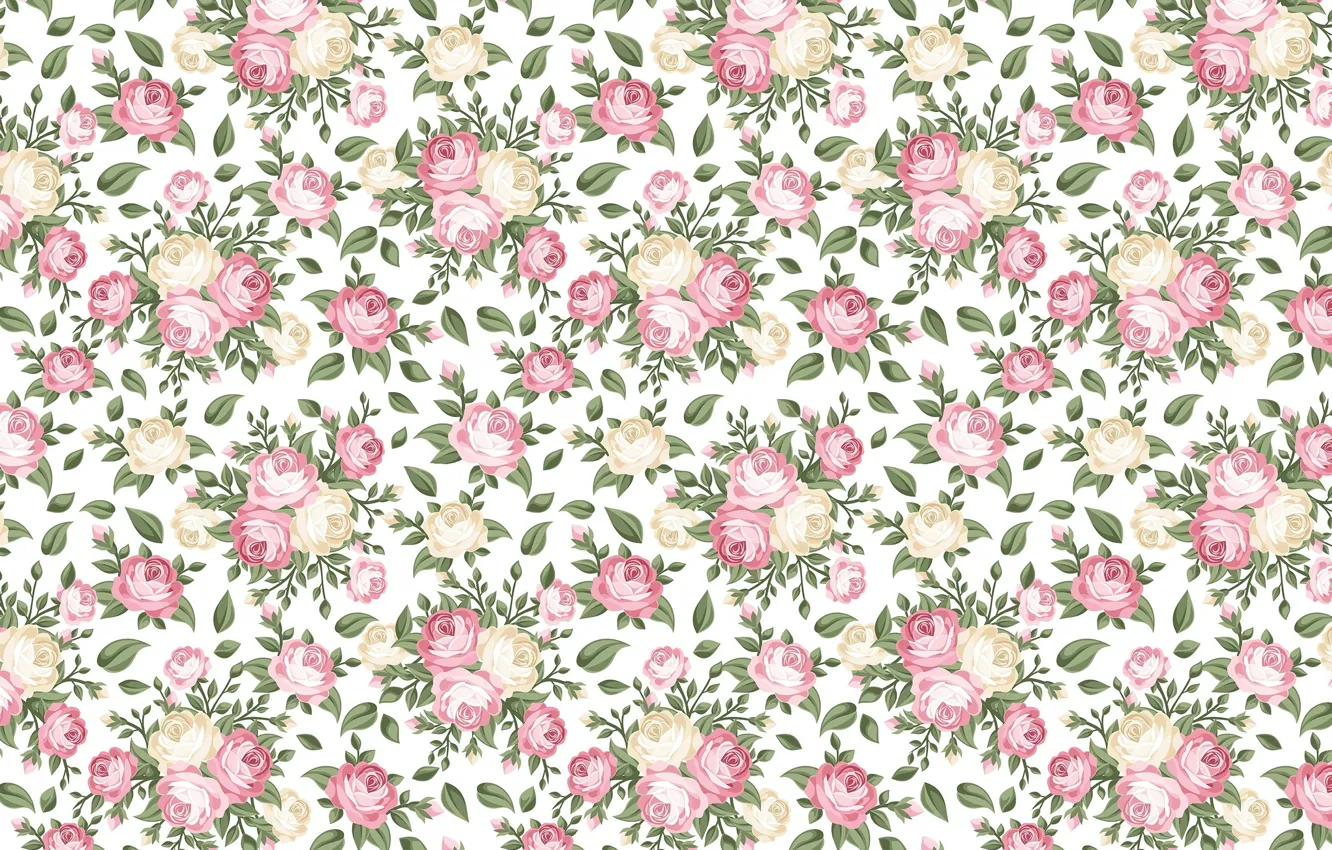 Photo wallpaper flowers, background, texture, art