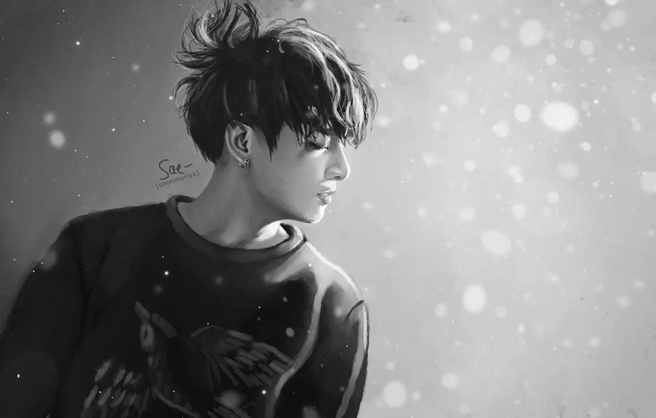 Photo wallpaper BTS, BangTan Boys, Bulletproof Boy Scouts, Jeon Jung Kook, by getyourdragon