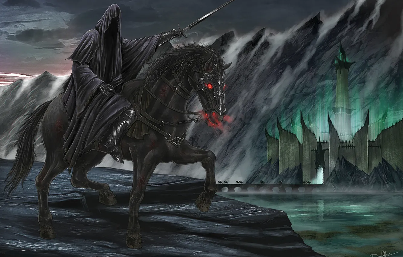 Photo wallpaper Figure, The Lord Of The Rings, Nazgul, The black rider, Minas Morgul