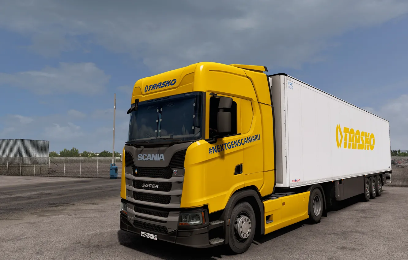 Photo wallpaper game, Scania, Euro Truck Simulator 2