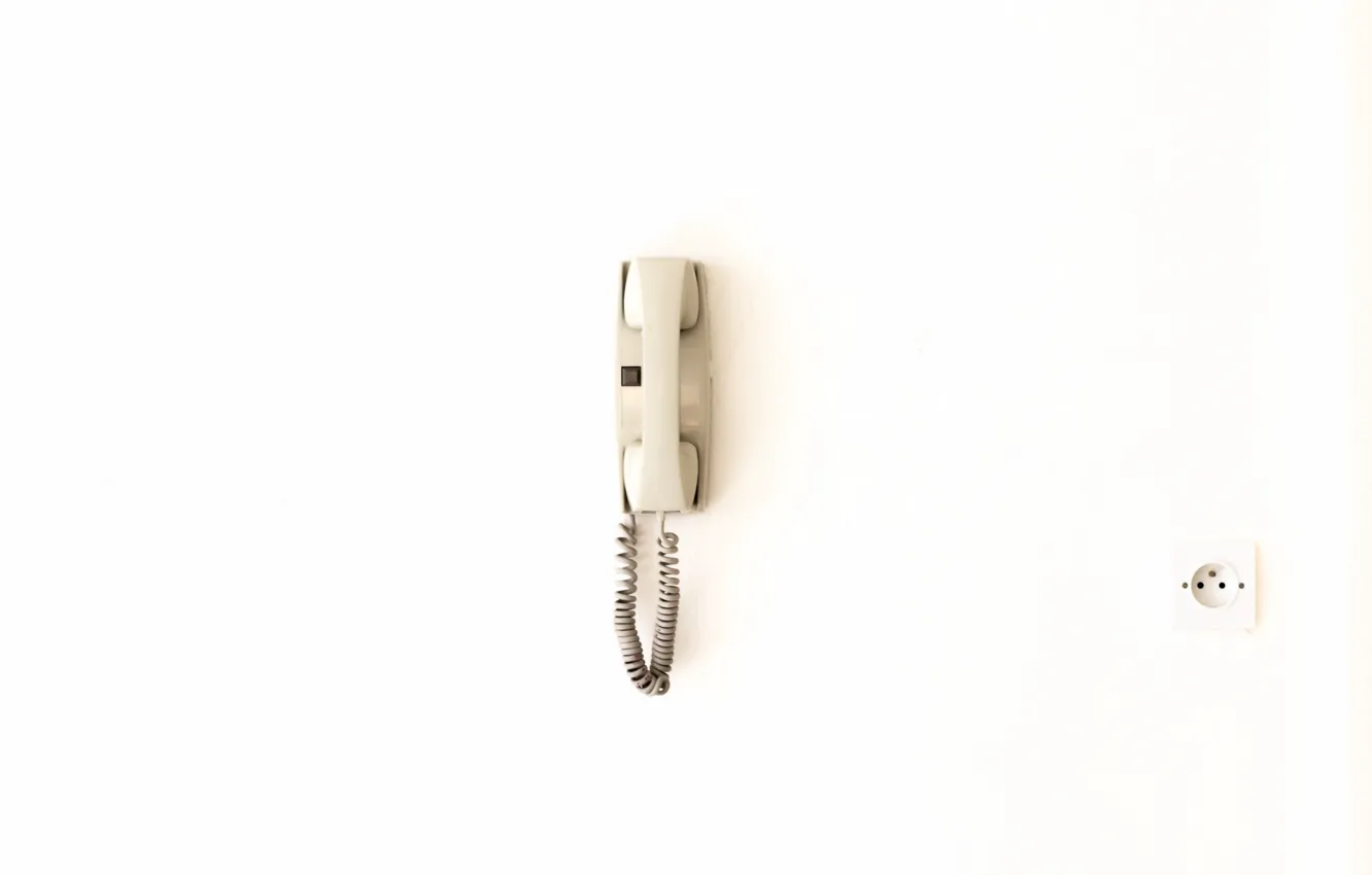Photo wallpaper wall, outlet, phone