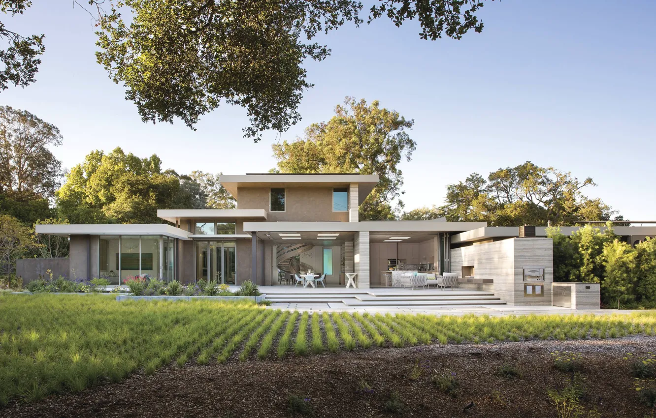 Photo wallpaper Villa, interior, architecture, villa, exterior, Contemporary Classic, by Mattingly Thaler Architecture