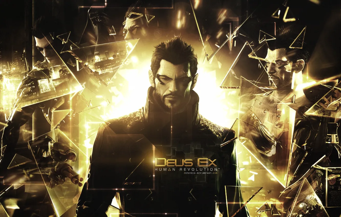 Photo wallpaper human revolution, deus ex, Adam Jensen, fan art