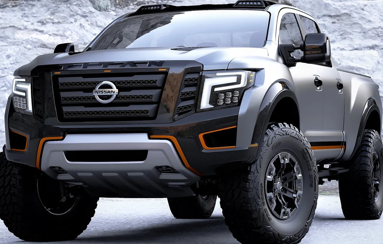 Photo wallpaper road, mountains, Nissan