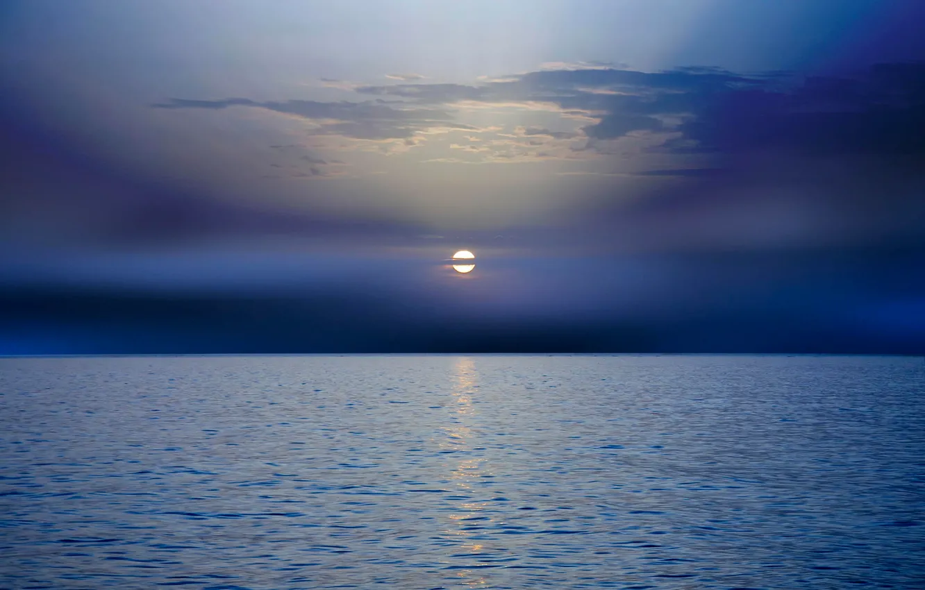 Photo wallpaper sea, the sun, Sunset in Greece