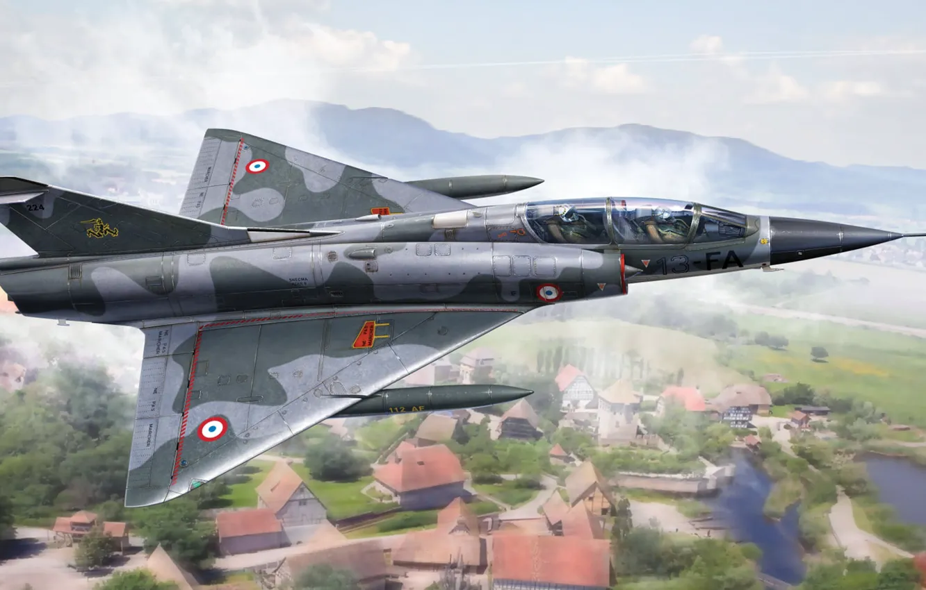 Photo wallpaper France, fighter-bomber, fighter-interceptor, multi-role fighter, Elena Stanilevich, Dassault Mirage III, Mirage IIIB