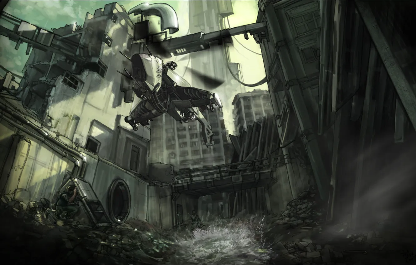 Photo wallpaper attack, Alliance, the citadel, the rebels, Half-life 3, resistance