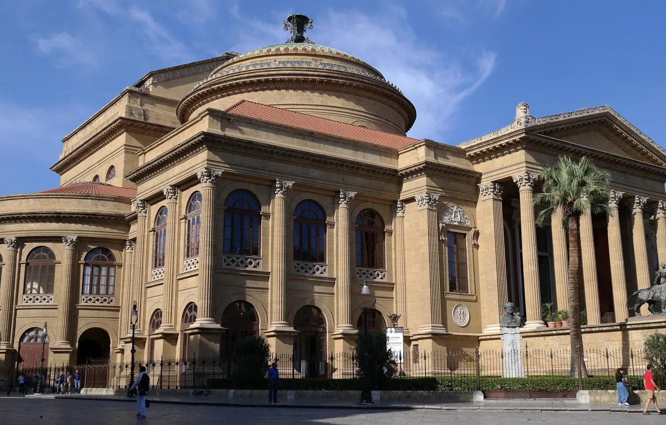 Photo wallpaper Italy, Sicily, Palermo, The Massimo Theatre