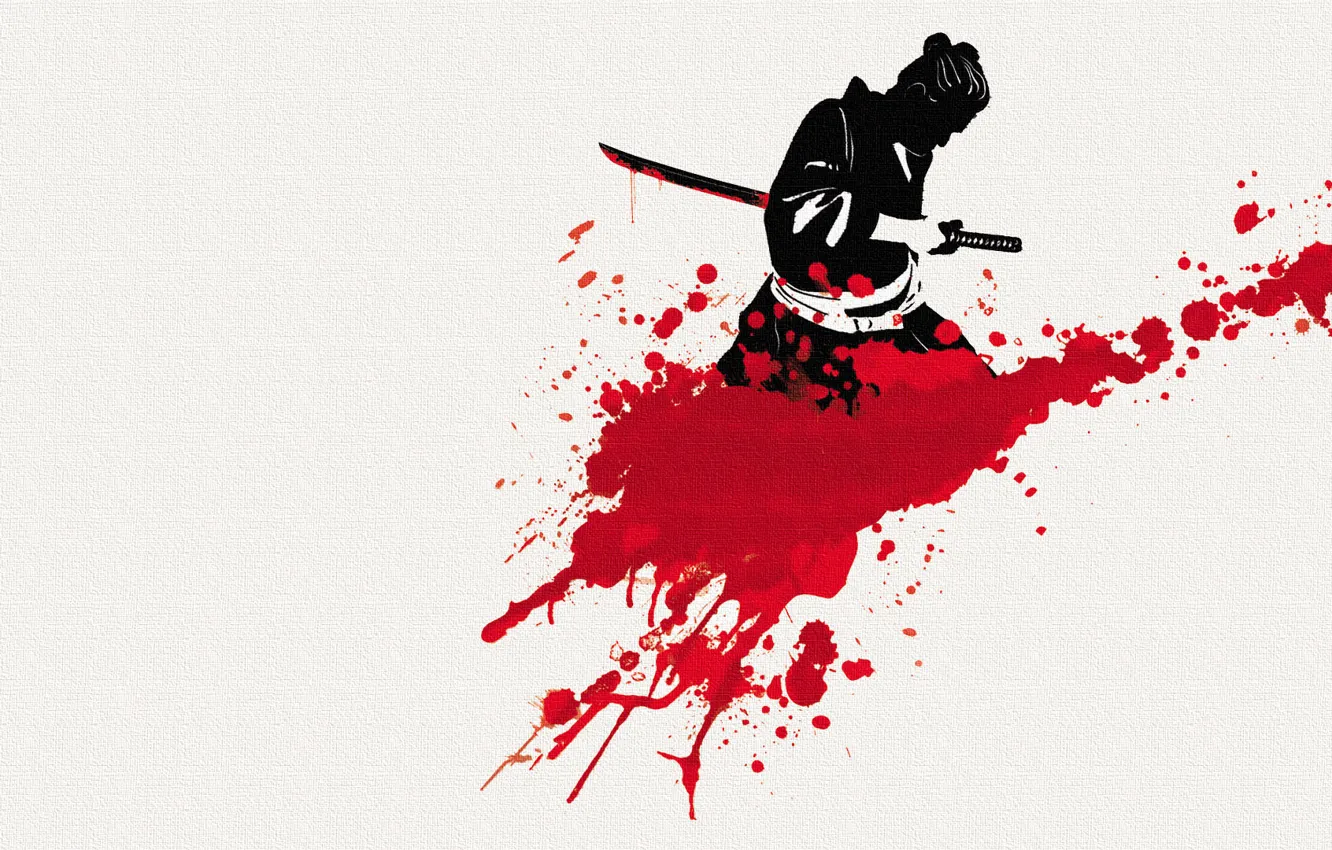 Photo wallpaper background, sword, katana, samurai, male