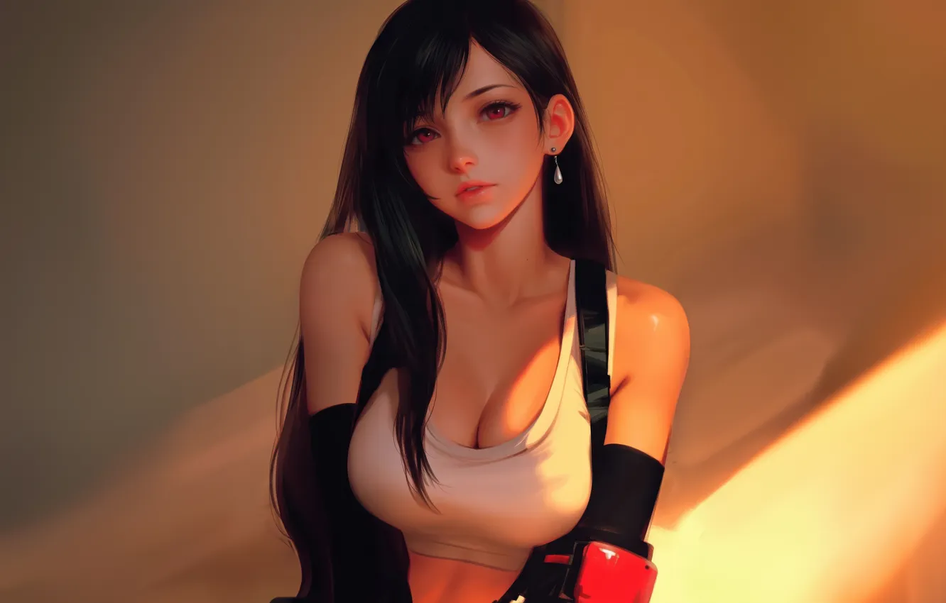 Photo wallpaper game, Final Fantasy, Tifa