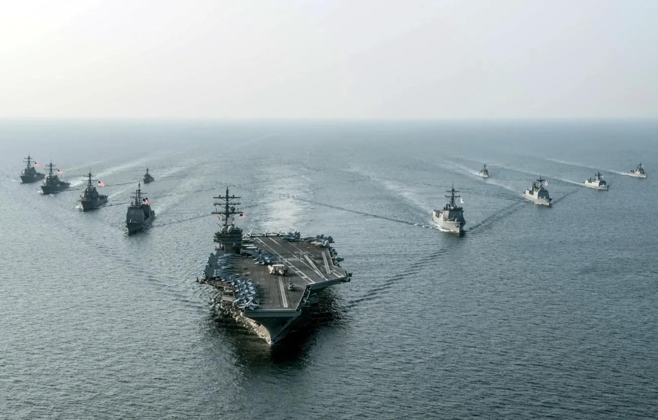 Photo wallpaper weapons, army, Navy, USS Ronald Reagan (CVN 76)