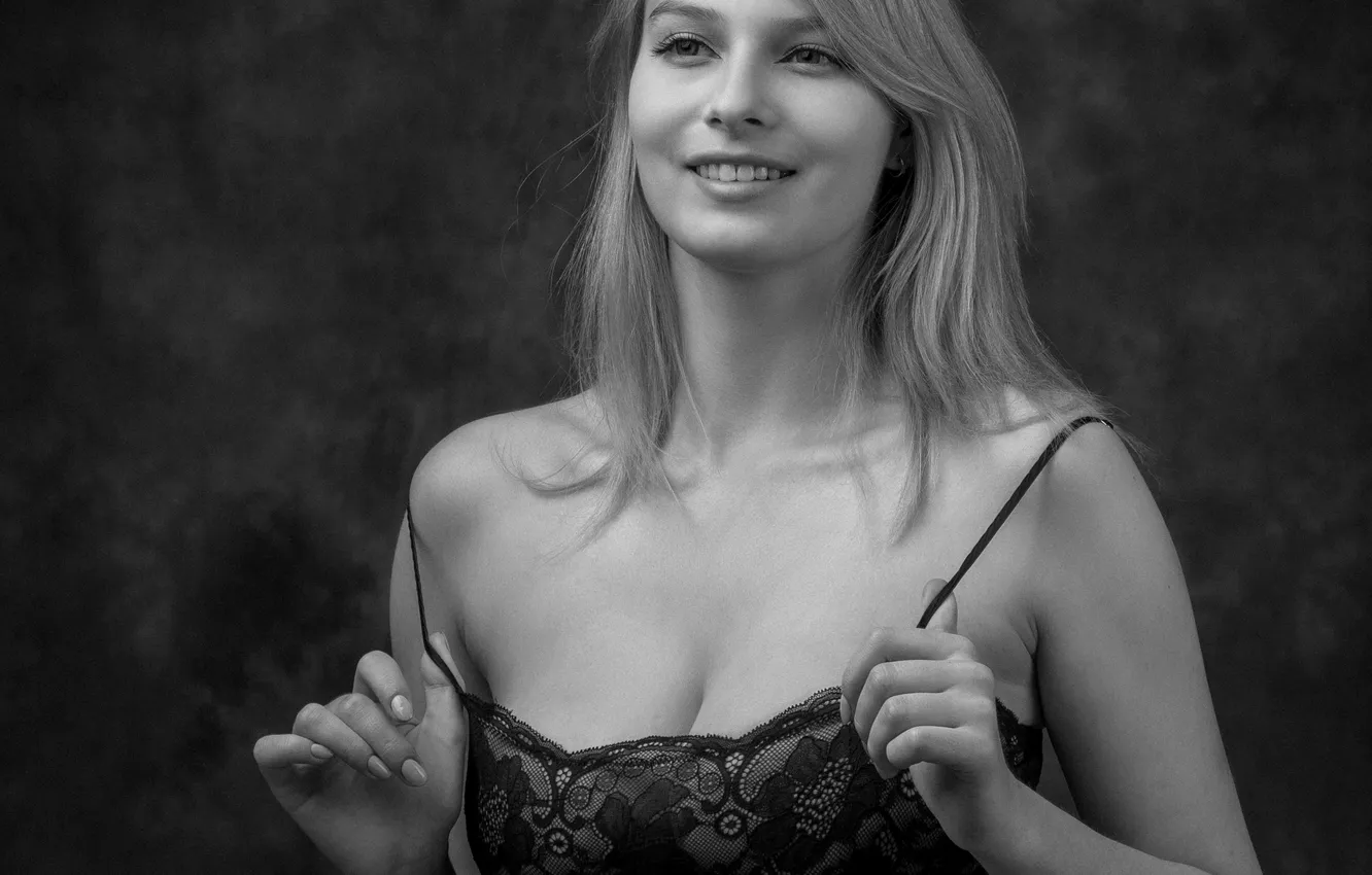 Photo wallpaper black and white, Anastasia, Zurab Babayev